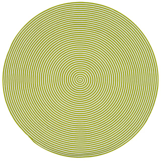 Loloi In/Out IO-01 Lime Area Rug aerial 7-10 x 7-10 round