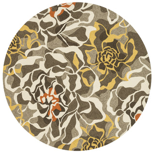 Loloi Ventura HVT01 Taupe / Multi Area Rug aerial 7-10 x 7-10 round