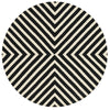 Loloi Palm Springs PM-01 Black / Ivory Area Rug by Dann Foley aerial 7-1 x 7-1 round