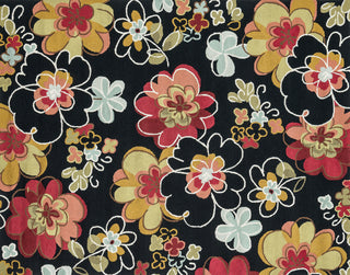 Loloi Juliana JL-07 Black / Multi Area Rug aerial 7-6 x 9-6