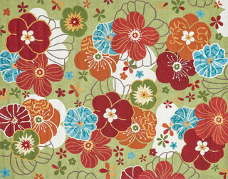 Loloi Juliana JL-17 Apple Green Area Rug aerial 7-6 x 9-6