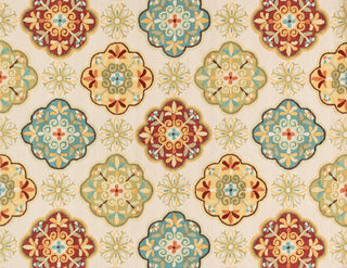 Loloi Olivia HOL03 Ivory / Sage Area Rug aerial 7-6 x 9-6