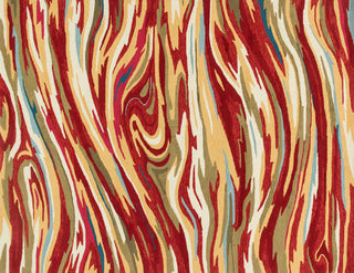 Loloi Olivia HOL04 Red / Multi Area Rug aerial 7-6 x 9-6