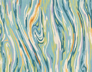 Loloi Olivia HOL04 Teal / Multi Area Rug aerial 7-6 x 9-6