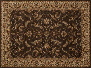 Loloi Stanley ST-03 Chocolate / Beige Area Rug aerial 7-7 x 10-5