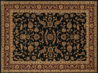 Loloi Stanley ST-11 Black / Rust Area Rug aerial 7-7 x 10-5