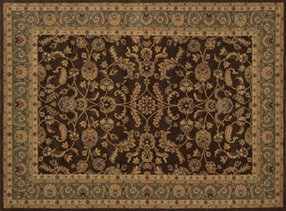Loloi Stanley ST-11 Brown / Blue Area Rug aerial 7-7 x 10-5