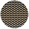 Loloi Goodwin GW-03 Black / Ivory Area Rug aerial 7-7 x 7-7 round