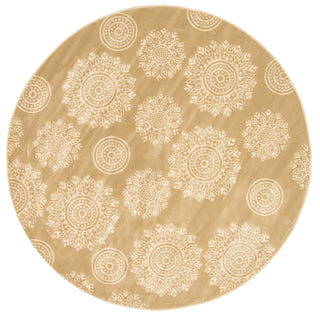 Loloi Goodwin GW-06 Beige / Ivory Area Rug aerial 7-7 x 7-7 round
