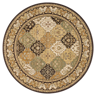 Loloi Welbourne WL-02 Multi / Coffee Area Rug aerial 7-7 x 7-7 round