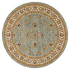 Loloi Welbourne WL-04 Blue / Ivory Area Rug aerial 7-7 x 7-7 round