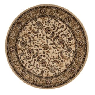 Loloi Stanley ST-01 Beige / Green Area Rug aerial 7-7 x 7-7 rounds