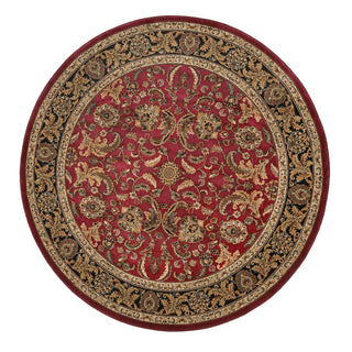 Loloi Stanley ST-01 Red / Charcoal Area Rug aerial 7-7 x 7-7 rounds