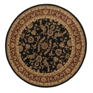 Loloi Stanley ST-11 Black / Rust Area Rug aerial 7-7 x 7-7 rounds
