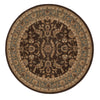 Loloi Stanley ST-11 Brown / Blue Area Rug aerial 7-7 x 7-7 rounds