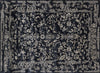 Loloi Florence FO-01 Black / Ivory Area Rug aerial 8 x 10