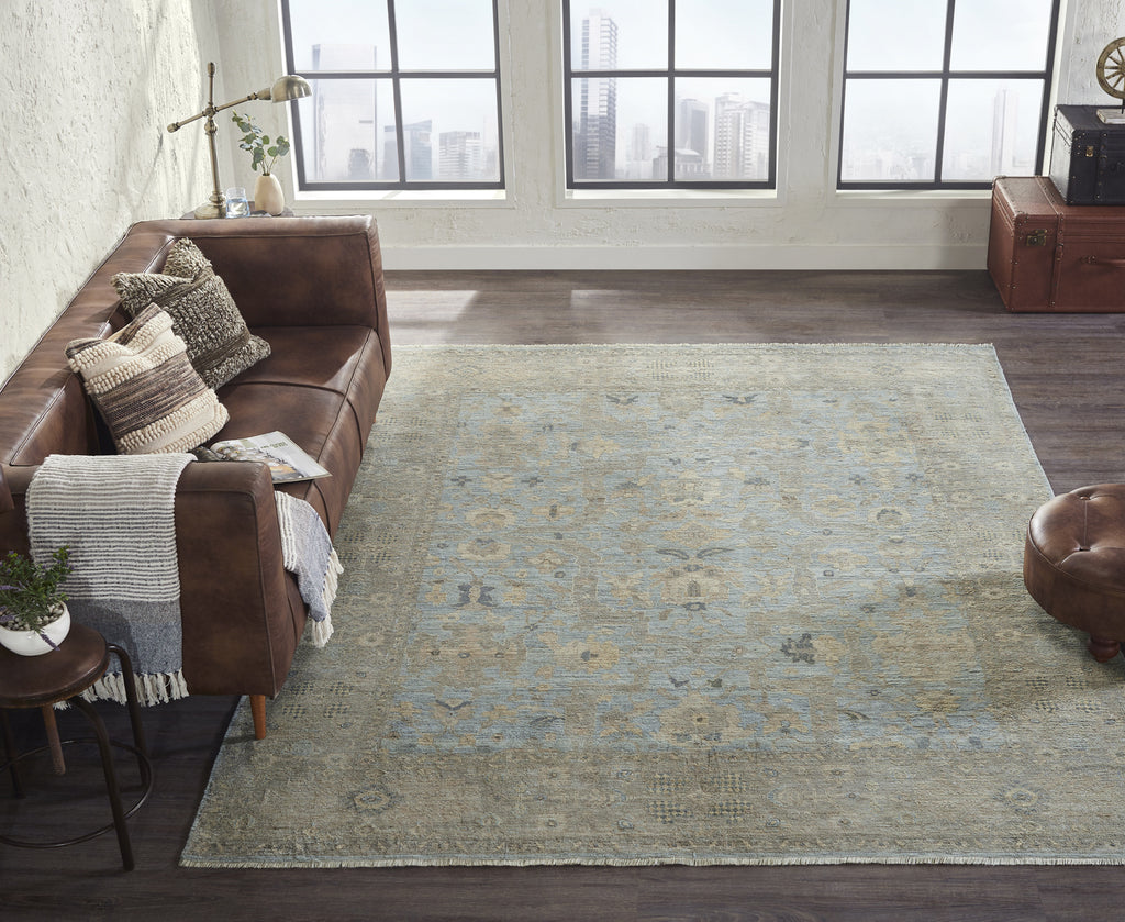 Ancient Boundaries Agerola AGE-1283 Blue Area Rug Lifestyle Image Feature