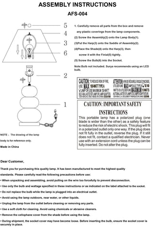 Surya Anefis AFS-004 Lamp Assembly