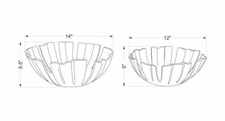 Surya Anhui AHU-002 Metallic-Brass Line Drawing