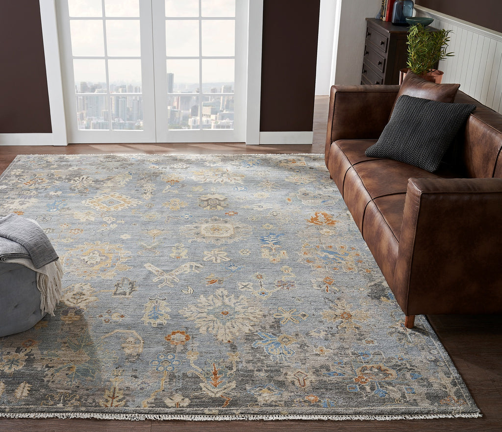Ancient Boundaries Ancyra ANC-01 Blue Ice Area Rug Lifestyle Image Feature