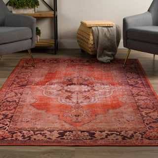 Piper Looms Kensington AKE36 Paprika Area Rug Lifestyle Image Feature