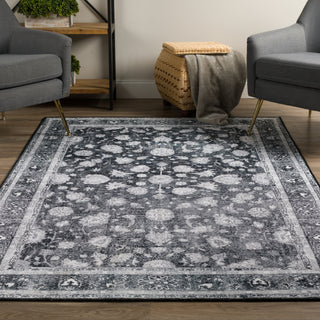 Piper Looms Kensington AKE37 Carbon Area Rug Close Up Image Feature