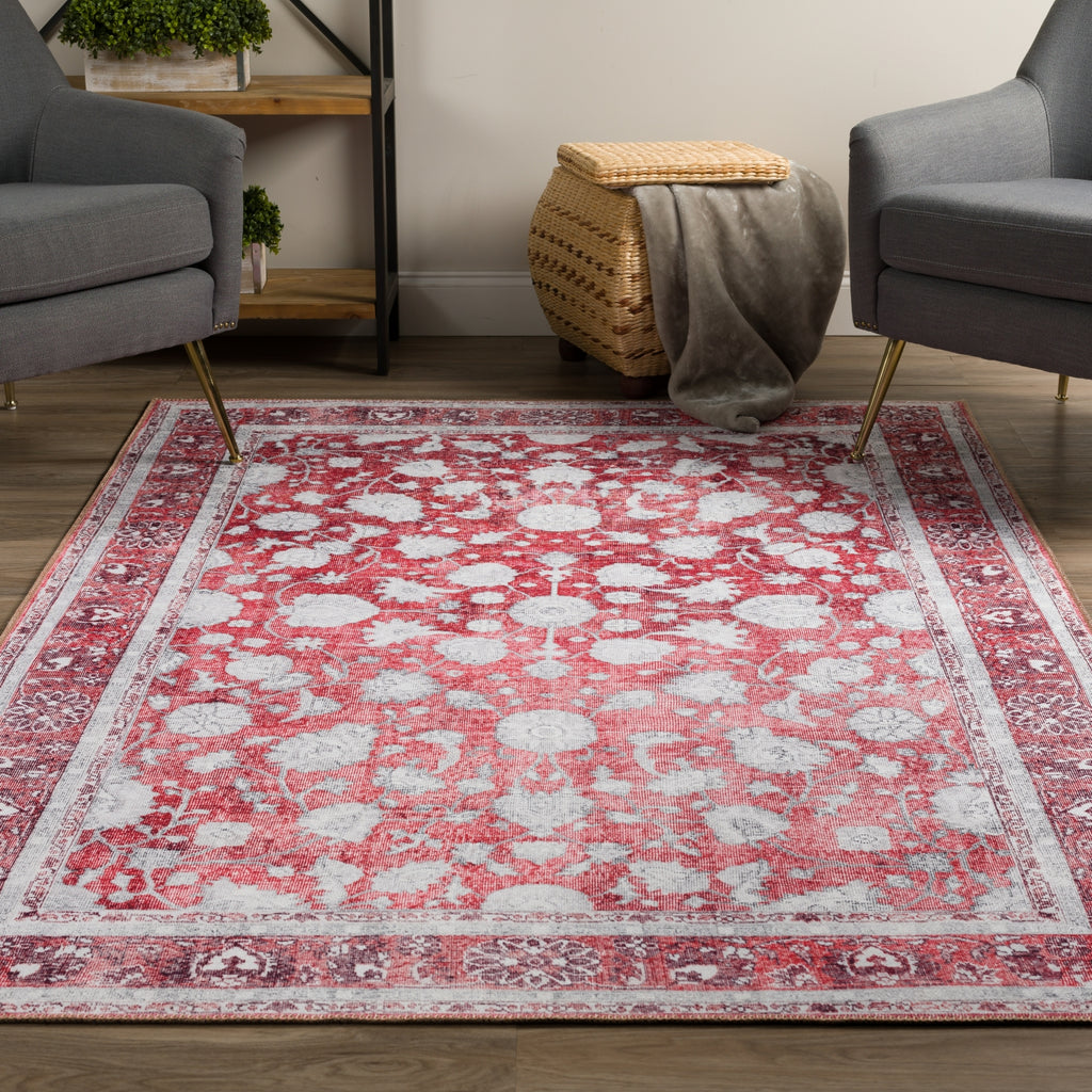 Piper Looms Kensington AKE37 Red Area Rug Lifestyle Image Feature