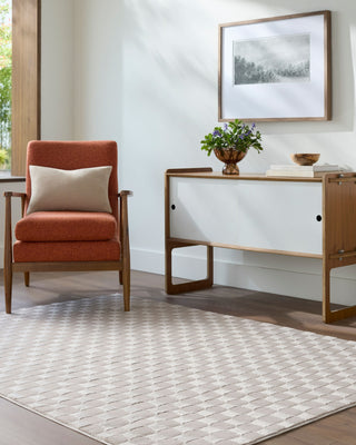 Livabliss Alder ALD-2321 Taupe Machine Washable Area Rug Room Scene Feature