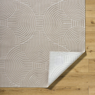 Livabliss Alder ALD-2324 Taupe Machine Washable Area Rug Backing