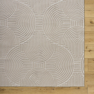 Livabliss Alder ALD-2324 Taupe Machine Washable Area Rug Corner