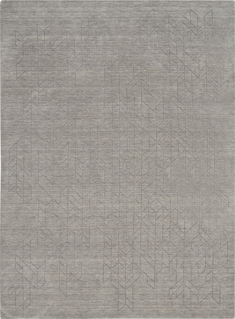 Nourison Alessia ALE01 Grey Area Rug by Reserve Collection 8x10