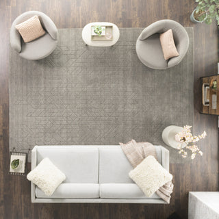 Nourison Alessia ALE01 Grey Area Rug by Reserve Collection