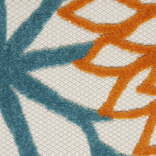 Nourison Aloha ALH05 Turquoise Multicolor Area Rug Swatch Image