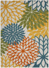 Nourison Aloha ALH05 Turquoise Multicolor Area Rug Main Image