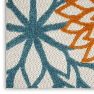 Nourison Aloha ALH05 Turquoise Multicolor Area Rug Texture Image