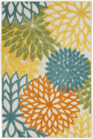 Nourison Aloha ALH05 Turquoise Multicolor Area Rug Main Image