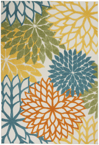 Nourison Aloha ALH05 Turquoise Multicolor Area Rug Main Image