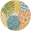 Nourison Aloha ALH05 Turquoise Multicolor Area Rug Main Image