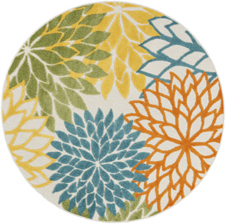 Nourison Aloha ALH05 Turquoise Multicolor Area Rug Main Image
