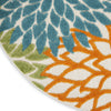 Nourison Aloha ALH05 Turquoise Multicolor Area Rug Texture Image