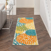 Nourison Aloha ALH05 Turquoise Multicolor Area Rug Corner Image