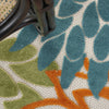 Nourison Aloha ALH05 Turquoise Multicolor Area Rug Corner Image