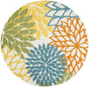 Nourison Aloha ALH05 Turquoise Multicolor Area Rug Main Image