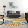 Nourison Aloha ALH05 Turquoise Multicolor Area Rug Room Image Feature