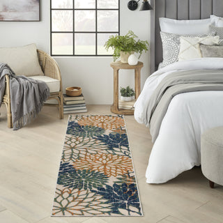 Nourison Aloha ALH05 Blue Green Area Rug Corner Image