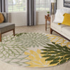Nourison Aloha ALH05 Green Multicolor Area Rug Corner Image