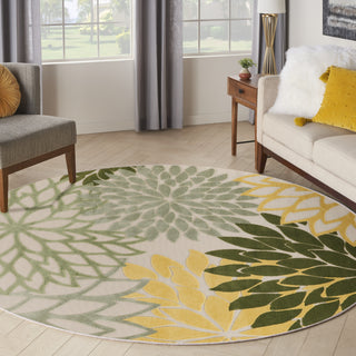 Nourison Aloha ALH05 Green Multicolor Area Rug Corner Image
