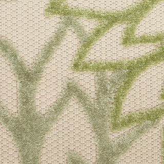 Nourison Aloha ALH05 Ivory Green Area Rug Swatch Image