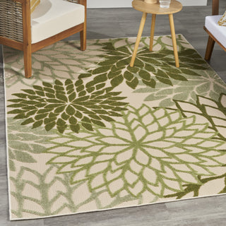 Nourison Aloha ALH05 Ivory Green Area Rug Room Image Feature
