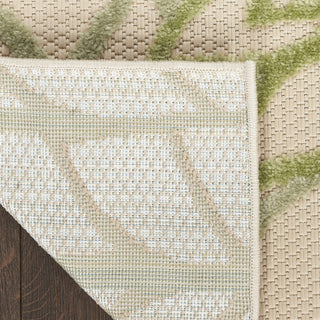 Nourison Aloha ALH05 Ivory Green Area Rug Corner Image
